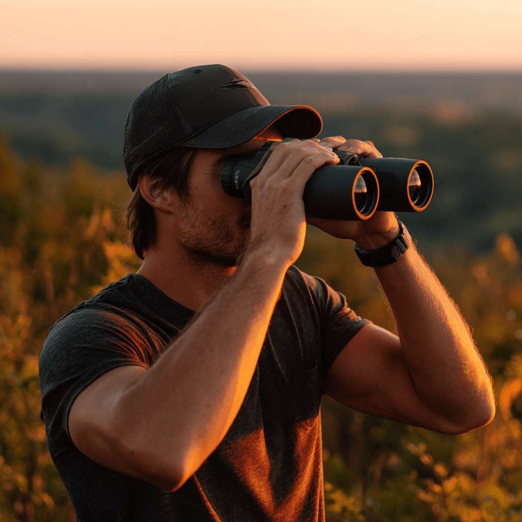 Close-up view of Vortex Viper HD 10x42 binoculars