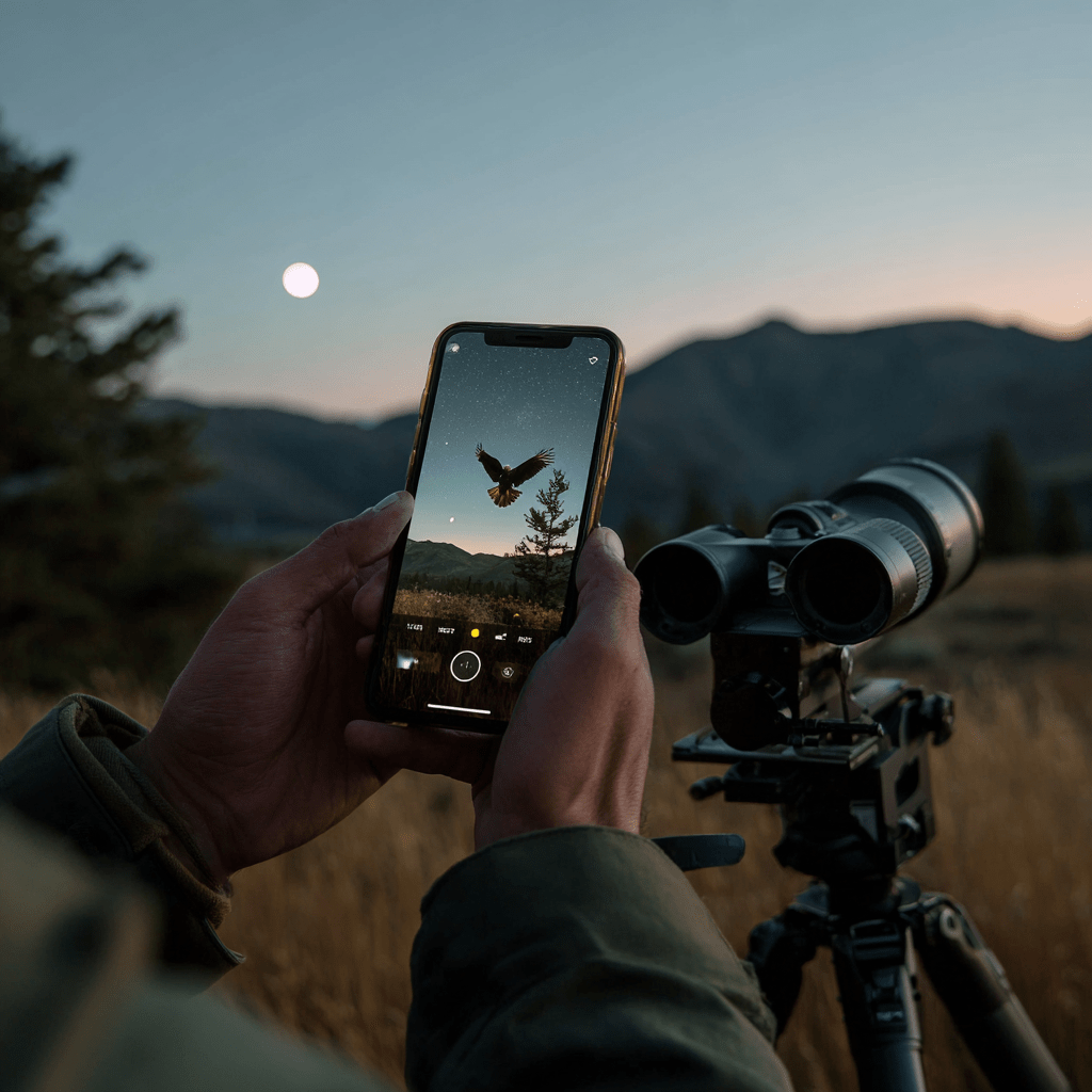 smartphone adapter, vogelfotografie, digiscoping