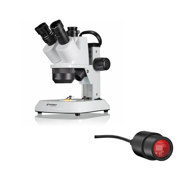 BRESSER Analyth STR Trino 10x - 40x Microscoop + gratis BRESSER MikrOkular Full HD eyepiece camera