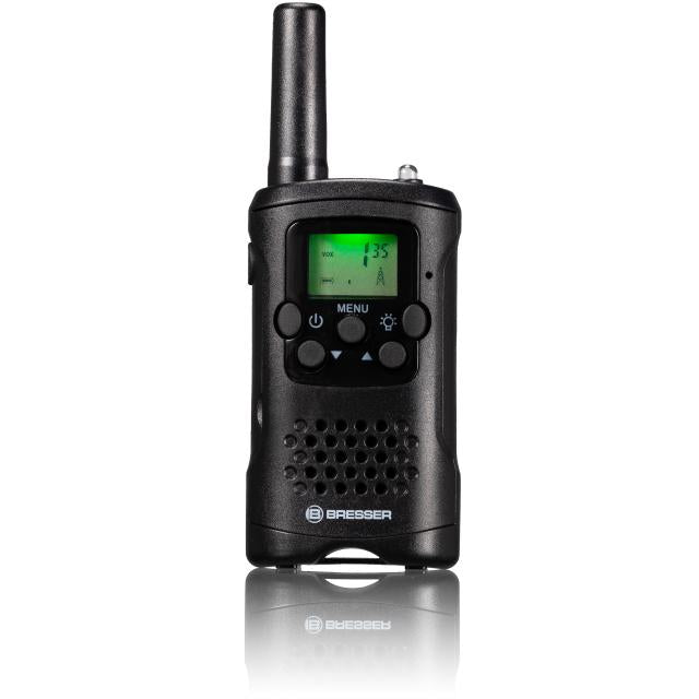 BRESSER FM Walkietalkie in Set van 2 met een groot Bereik tot 6 km en Handsfree-Functie (Duits)