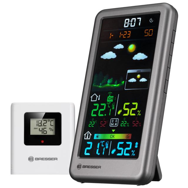 BRESSER Draadloos Weerstation Neomeo V zilver - 7006511