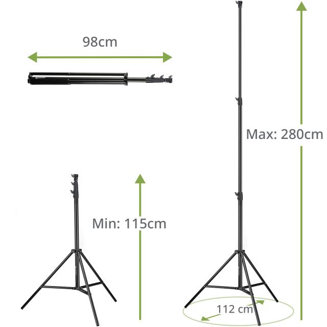 Bresser 3x br tp280 pro 1 statief 280 cm tas