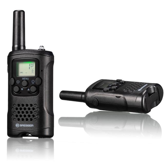 BRESSER FM Walkietalkie in Set van 2 met een groot Bereik tot 6 km en Handsfree-Functie (Duits)