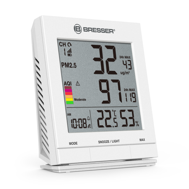 Bresser pm 25 pm 10 fijnstofmonitor met draadloze sensor
