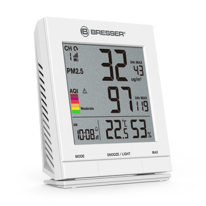 Bresser pm 25 pm 10 fijnstofmonitor met draadloze sensor