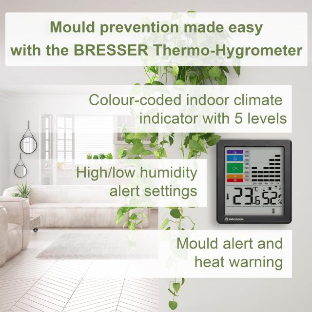 Bresser thermo hygrometer met schimmelalarm