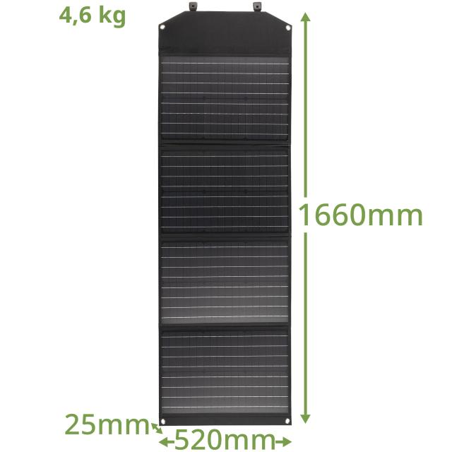 BRESSER Mobiele zonnelader 120 watt met USB- en DC-aansluiting