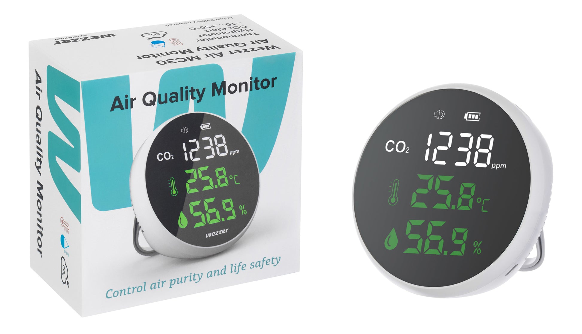 Levenhuk wezzer air mc30 luchtkwaliteitsmonitor