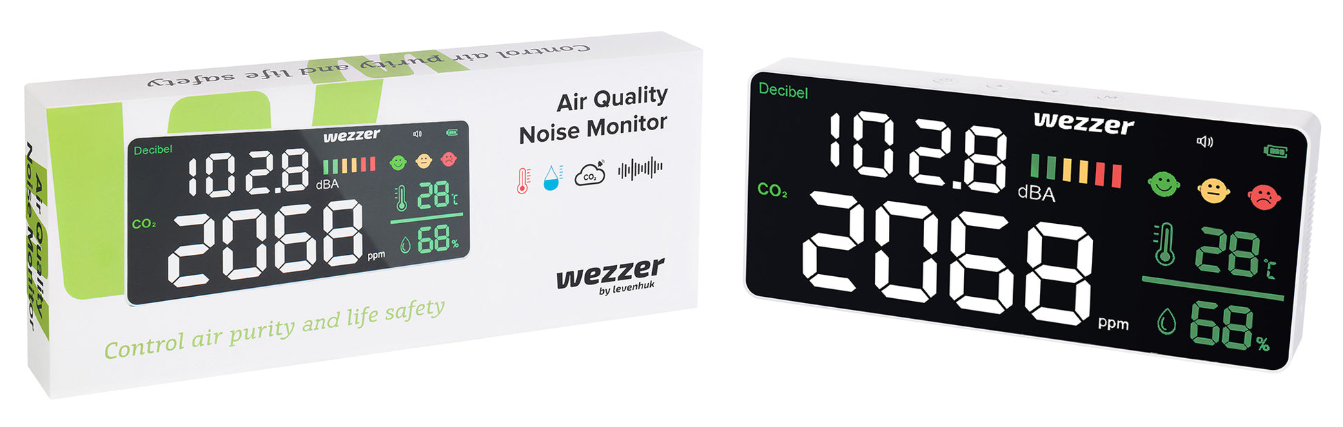 Levenhuk wezzer air pro cn20 luchtkwaliteit geluidsmeter
