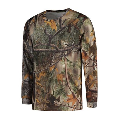 Stealth gear t shirt lange mouw camo bosprint maat l