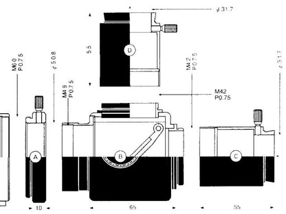 Vixen klapspiegel 317mm