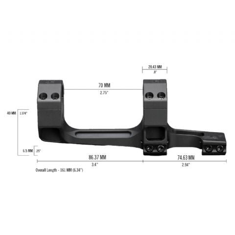 Vortex Precision Extended Cantilever 30mm 20 moa