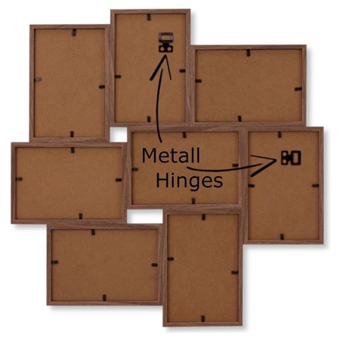 Zep Multi Fotolijst MP150 Stockholm Dark Brown 8x10x15 cm - Fotolijsten