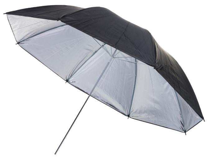 BRESSER BR-BS110 Paraplu zwart/zilveren 110cm