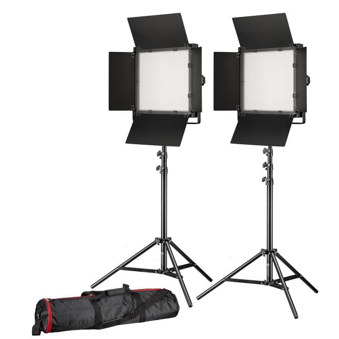 BRESSER LED Foto-Video Set 2x LS-600 38W/5.600LUX + 2x Statief