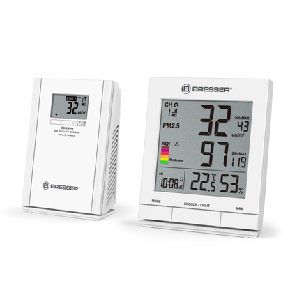 BRESSER PM 2,5 / PM 10 Fijnstofmonitor met draadloze sensor
