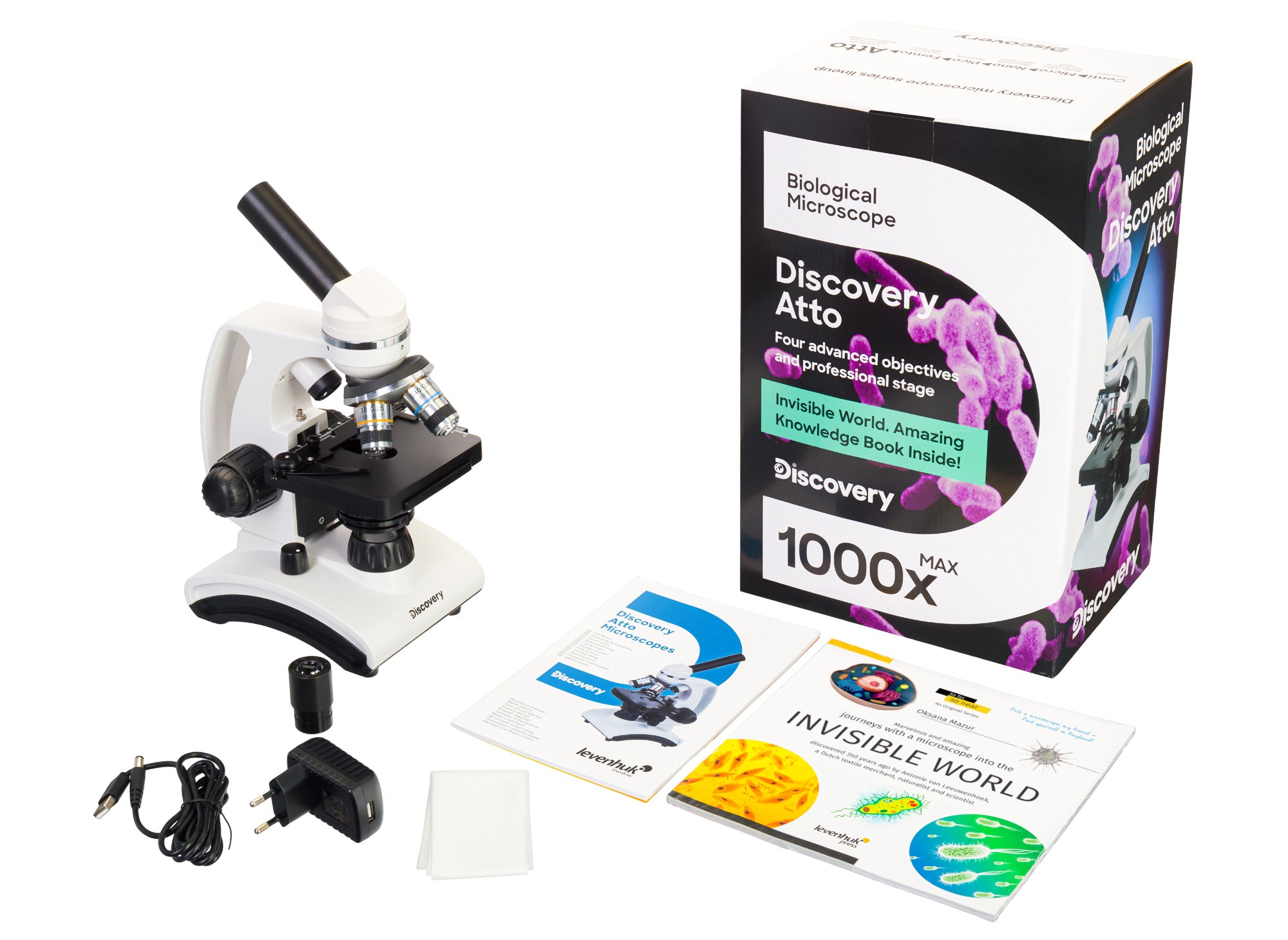 Levenhuk Discovery Atto Polar microscoop met boek