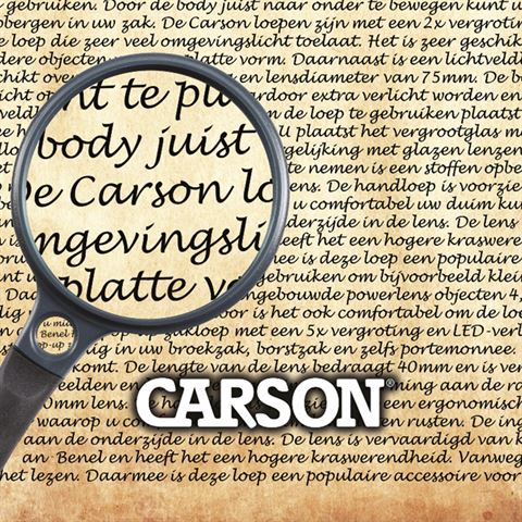 Carson loepen promo set met gratis balie display full