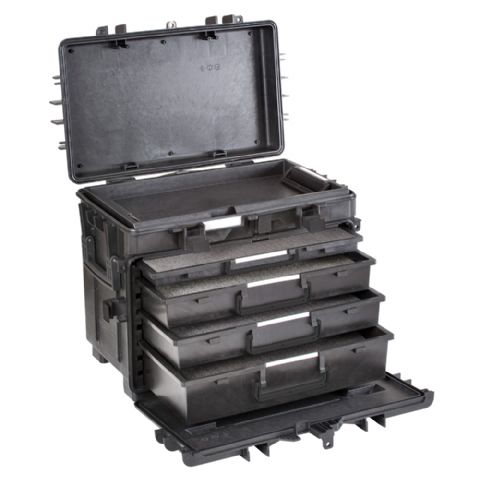 Explorer cases 5140 trolley zwart met plukschuim lades full