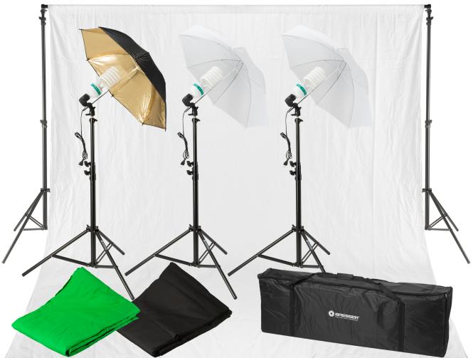 BRESSER BR-2120 Daglicht- en Achtergrondset 1600W