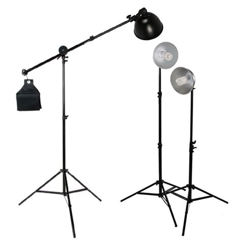 StudioKing Daglicht Set 3x85W met Boomarm