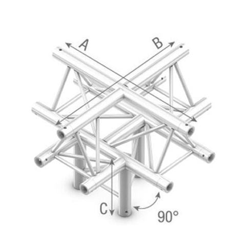 Studioking truss t kruis 90 graden 5 wegs apex omhoog ful