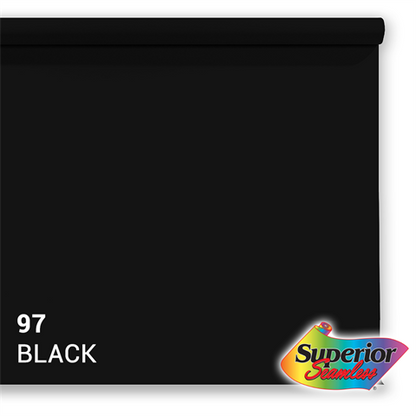 Superior Achtergrondpapier 97 Black 3,56 x 15m